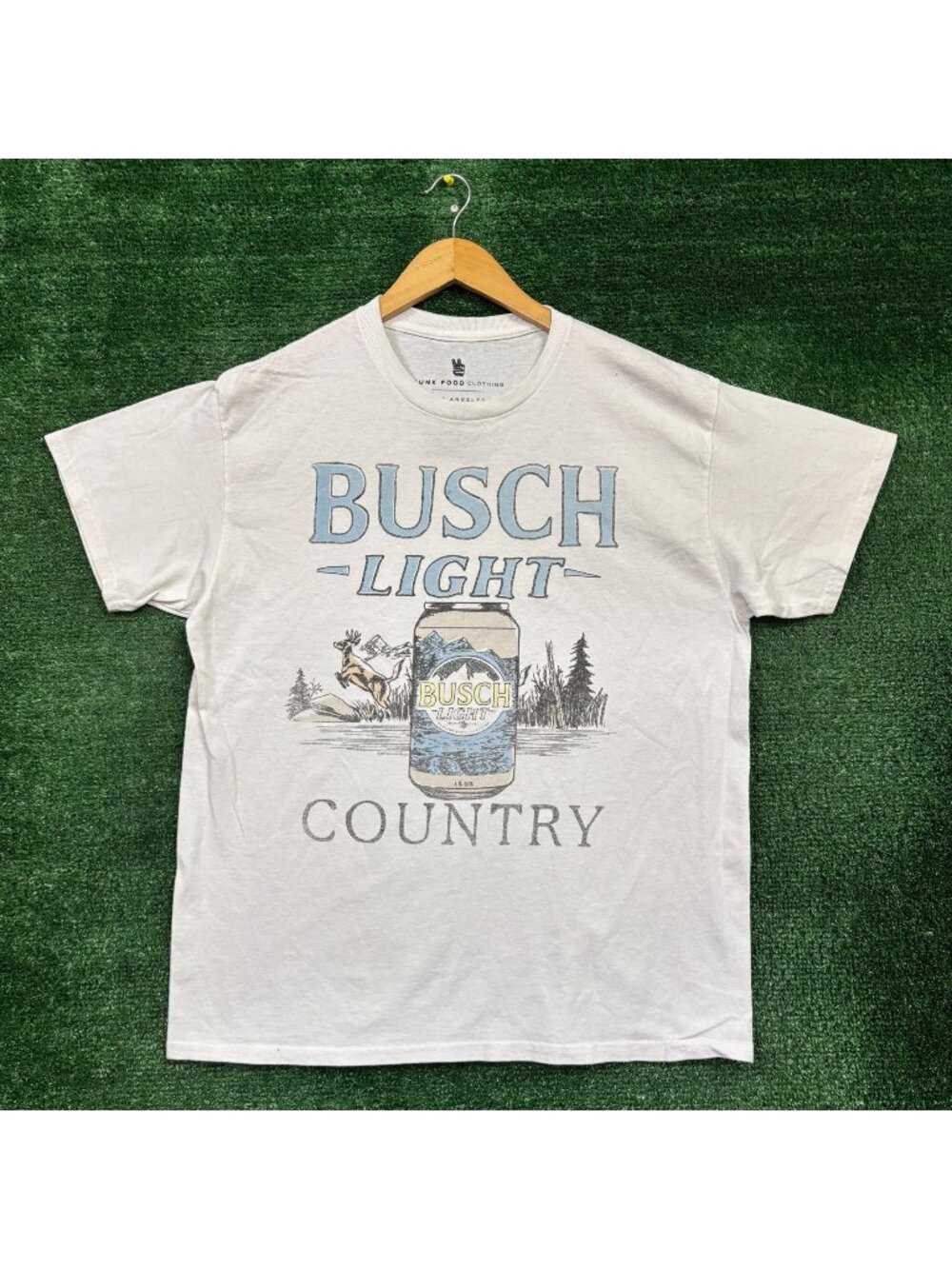Junk Food Clothing x Busch Light Country T-Shirt Size Medium